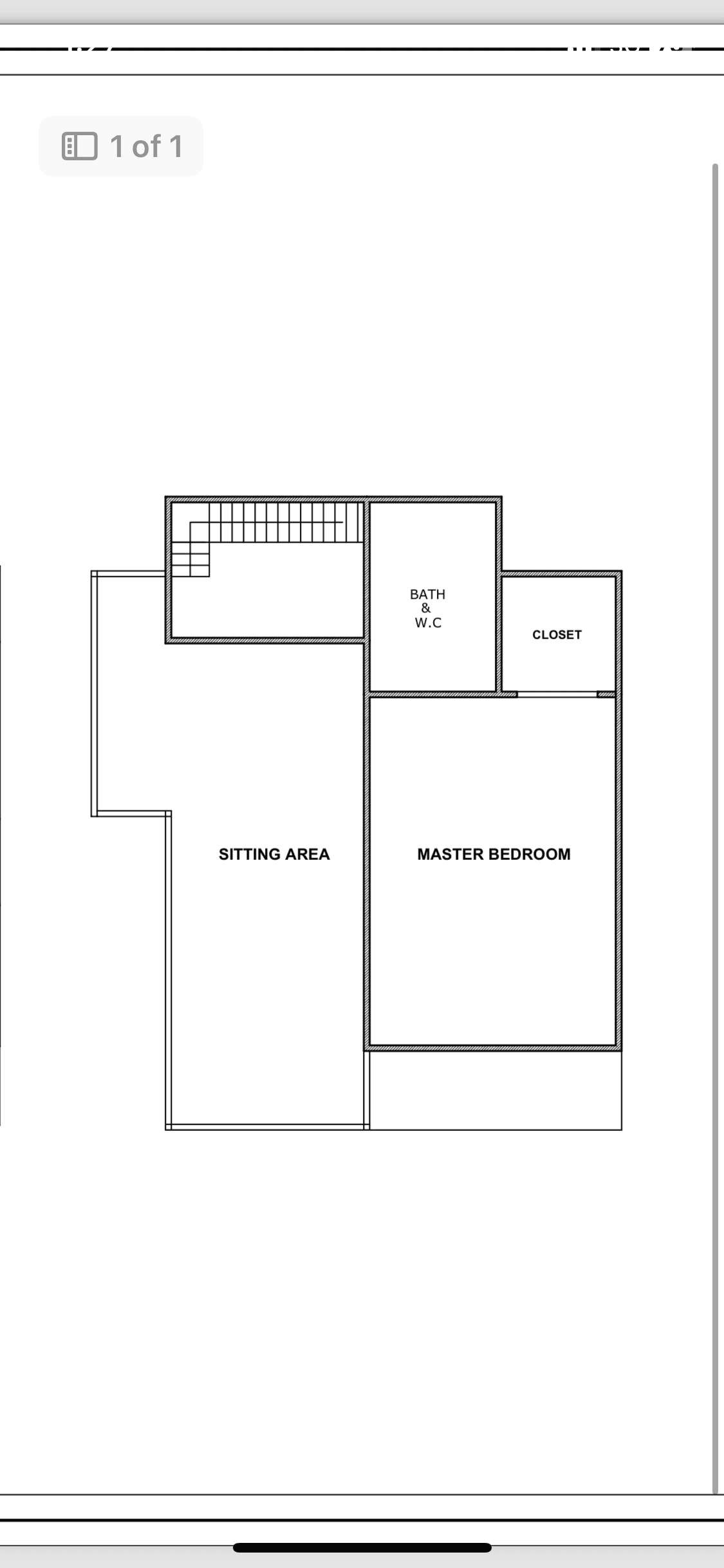 Master-suite floor plan