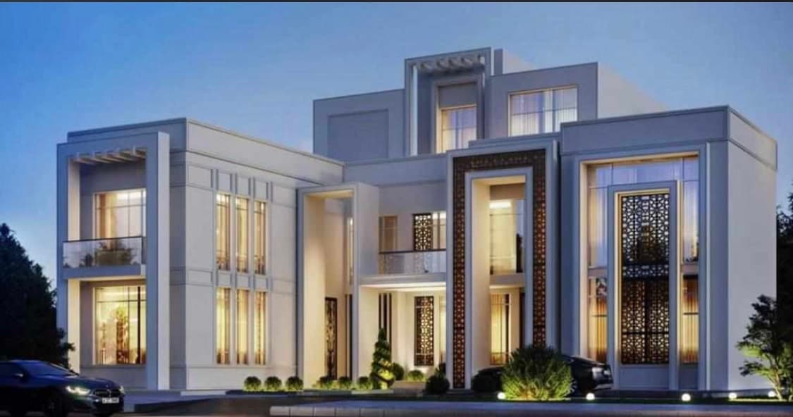 Architectural render — domed mansion design